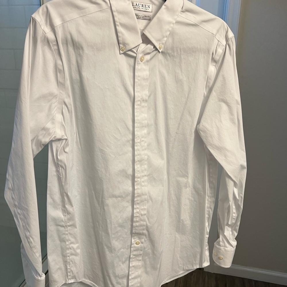 Ralph Lauren White Dress Shirt Classic Cotton